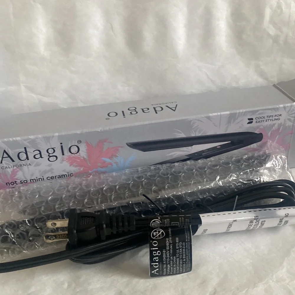ADAGIO Not So Mini Flat Iron $100 NIB